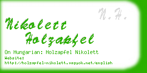 nikolett holzapfel business card